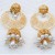 Matte Gold Chand Jhumkas with Pearl Drop